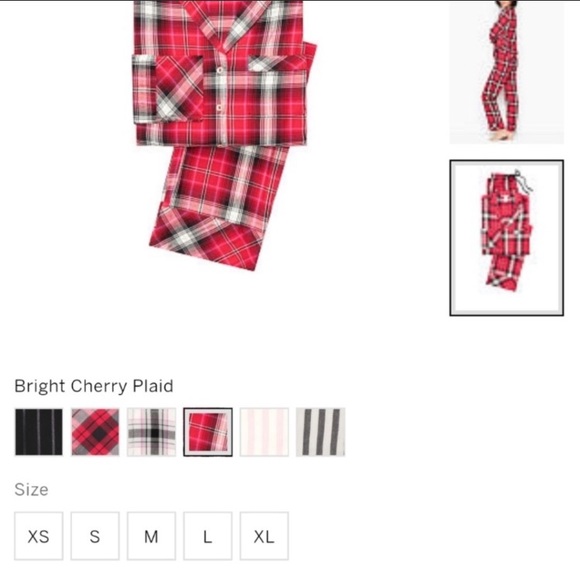 VICTORIA’S SECRET Flannel Sleep Shirt and Pants Set size:XS/XP - Picture 3 of 12
